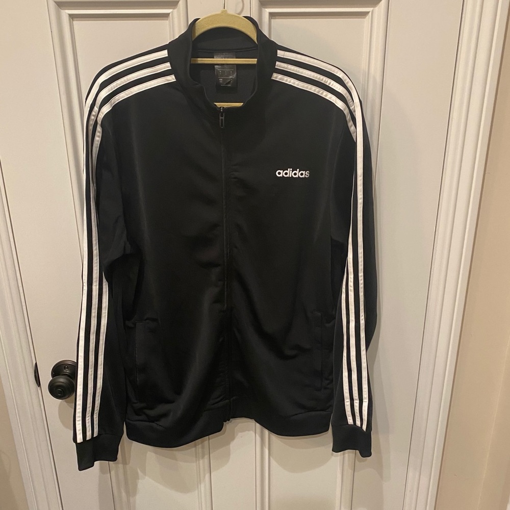 Men’s Black Adidas Track Jacket.